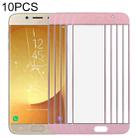 For Samsung Galaxy J7 (2017) / J730 10pcs Front Screen Outer Glass Lens (Rose Gold) - 1