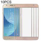 For Samsung Galaxy J3 2017 / J330 10pcs Front Screen Outer Glass Lens (Gold) - 1