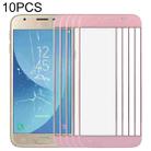 For Samsung Galaxy J3 (2017) / J330 10pcs Front Screen Outer Glass Lens (Rose Gold) - 1