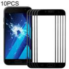 For Samsung Galaxy A7 (2017) / A720 10pcs Front Screen Outer Glass Lens (Black) - 1