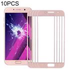 For Samsung Galaxy A7 (2017) / A720 10pcs Front Screen Outer Glass Lens (Pink) - 1