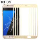 For Samsung Galaxy S7 / G930 10pcs Front Screen Outer Glass Lens (Gold) - 1