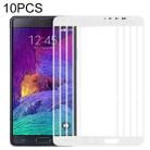 For Samsung Galaxy Note 4 / N910  10pcs Front Screen Outer Glass Lens (White) - 1