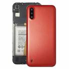 For Samsung Galaxy A01 SM-015F Battery Back Cover With Camera Lens (Red) - 1