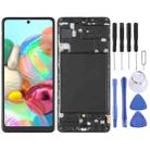 OLED LCD Screen for Samsung Galaxy A71 SM-A715(6.39 inch) Digitizer Full Assembly with Frame (Black) - 1