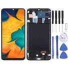 Original Super AMOLED LCD Screen for Samsung Galaxy A30 SM-A305 Digitizer Full Assembly with Frame (Black) - 1