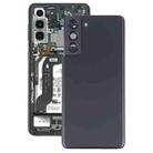 For Samsung Galaxy S21 5G Battery Back Cover with Camera Lens Cover (Black) - 1