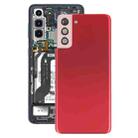 For Samsung Galaxy S21+ 5G Battery Back Cover with Camera Lens Cover (Red) - 1