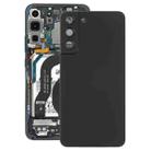 For Samsung Galaxy S22+ 5G SM-S906B Battery Back Cover with Camera Lens Cover (Black) - 1