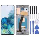 OLED LCD Screen For Samsung Galaxy S20 SM-G980 Digitizer Full Assembly with Frame (Grey) - 1