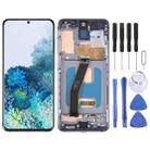 OLED Material LCD Screen for Samsung Galaxy S20 SM-G980 Digitizer Full Assembly With Frame(Black) - 1