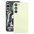 For Samsung Galaxy S23 SM-S911B OEM Glass Battery Back Cover with Camera Lens Cover(Yellow) - 1