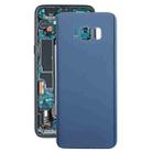 For Galaxy S8 Original Battery Back Cover (Coral Blue) - 1