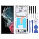 For Samsung Galaxy S22 Ultra 5G SM-S908B Original LCD Screen Digitizer Full Assembly with Frame (White) - 1