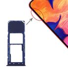 For Galaxy A10 SIM Card Tray + Micro SD Card Tray (Blue) - 1