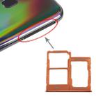 For Galaxy A40 SIM Card Tray + SIM Card Tray + Micro SD Card Tray (Orange) - 1