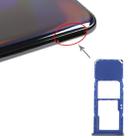 For Galaxy A70 SIM Card Tray + Micro SD Card Tray (Blue) - 1