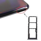 For Galaxy A70 SIM Card Tray + SIM Card Tray + Micro SD Card Tray (Black) - 1