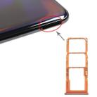 For Galaxy A70 SIM Card Tray + SIM Card Tray + Micro SD Card Tray (Orange) - 1