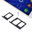 For Galaxy J5 Prime / G570 & J7 Prime / G610 SIM Card Tray + Micro SD & SIM Card Tray (Black) - 1