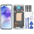 For Samsung Galaxy A55 SM-A556B Original LCD Screen Digitizer Full Assembly with Frame (Baby Blue) - 1