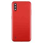 For Samsung Galaxy A01 SM-A015F Back Cover with Camera Lens Cover(Red) - 2