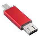 32GB 3 in 1 USB-C / Type-C + USB 2.0 + OTG Flash Disk, For Type-C Smartphones & PC Computer (Red) - 2