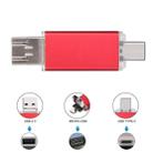 32GB 3 in 1 USB-C / Type-C + USB 2.0 + OTG Flash Disk, For Type-C Smartphones & PC Computer (Red) - 5