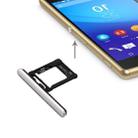 Micro SD / SIM Card Tray + Card Slot Port Dust Plug for Sony Xperia XZ Premium (Dual SIM Version)(Silver) - 1