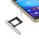 Micro SD Card Tray + Card Slot Port Dust Plug for Sony Xperia XZ Premium (Single SIM Version)(Silver) - 1