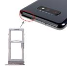 For Galaxy S10+ / S10 / S10e SIM Card Tray + SIM Card Tray / Micro SD Card Tray (Black) - 1