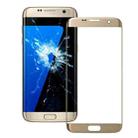 For Galaxy S7 Edge / G935  Front Screen Outer Glass Lens (Gold) - 1