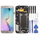 Original Super AMOLED LCD Screen For Samsung Galaxy S6 Edge SM-G925F Digitizer Full Assembly with Frame (Gold) - 1