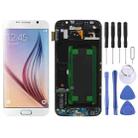 Original Super AMOLED LCD Screen For Samsung Galaxy S6 SM-G920F Digitizer Full Assembly with Frame (White) - 1