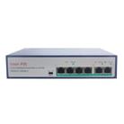 ESCAM POE 4+2 6-Port Fast Ethernet Switch 4-Port POE 10/100M 120W Network Switch, Transmission Distance: 150m(Black) - 1