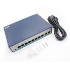 ESCAM POE 8+2 10-Port Fast Ethernet Switch 8-Port POE 10/100M 120W Network Switch, Transmission Distance: 150m(Blue) - 5