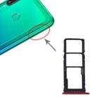 SIM Card Tray + SIM Card Tray + Micro SD Card Tray for Huawei Y7p (Red) - 1