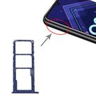 SIM Card Tray + SIM Card Tray + Micro SD Card Tray for Huawei Honor 8A Pro (Blue) - 1