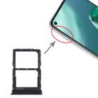 SIM Card Tray + NM Card Tray for Huawei P40 Lite 5G (Black) - 1
