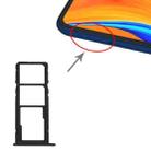 SIM Card Tray + SIM Card Tray + Micro SD Card Tray for Huawei Y6s (2019) (Black) - 1