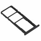 SIM Card Tray + SIM Card Tray + Micro SD Card Tray for Huawei Y6s (2019) (Black) - 3