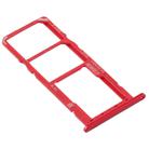 SIM Card Tray + SIM Card Tray + Micro SD Card Tray for Huawei Y6 Pro (2019) (Red) - 3