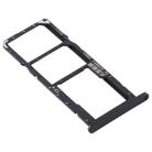 SIM Card Tray + SIM Card Tray + Micro SD Card Tray for Huawei Y6p (Black) - 3