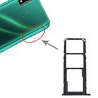 SIM Card Tray + SIM Card Tray + Micro SD Card Tray for Huawei Y8s (Black) - 1