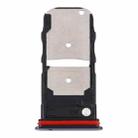 SIM Card Tray + SIM Card Tray / Micro SD Card Tray for Motorola Edge XT2063-3 (Black) - 1