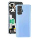 For Vivo X50 Pro V2005A Battery Back Cover (Blue) - 1