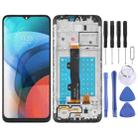 LCD Screen and Digitizer Full Assembly with Frame for Motorola Moto E7(Black) - 1