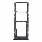 For Tecno Camon 12 Air CC6 SIM Card Tray + SIM Card Tray + Micro SD Card Tray (Black) - 1