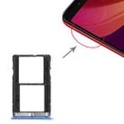 For Infinix Note 5 Stylus X605 SIM Card Tray + SIM Card Tray + Micro SD Card Tray (Blue) - 4