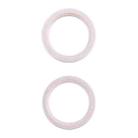 2 PCS Rear Camera Glass Lens Metal Outside Protector Hoop Ring for iPhone 13(White) - 1